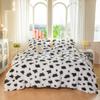 chovy Faux Fur Tie-Dyed Cow Print Black White Comforter Sets Queen - 3PC Bed Set Ultra Soft Plush Flannel Velvet Fluffy Fuzzy BeddingComforter x 1 Pillowcases x 2 view 1