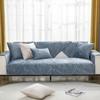 XSlive Leaf Embroidery Velvet Sofa Couch Cover Plush Quilted Sectional Couch Cover Super Soft Nonslip Sofa Slipcover Furniture Protector for Dogs, Children, Pets (Dark Blue,43"x43") view 2