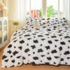 chovy Faux Fur Tie-Dyed Cow Print Black White Comforter Sets King - 3PC Bed Set Ultra Soft Plush Flannel Velvet Fluffy Fuzzy BeddingComforter x 1 Pillowcases x 2 view 2