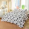 chovy Faux Fur Tie-Dyed Cow Print Black White Comforter Sets King - 3PC Bed Set Ultra Soft Plush Flannel Velvet Fluffy Fuzzy BeddingComforter x 1 Pillowcases x 2 view 4