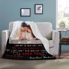 Personalized to My Wonderful Wife from Husband Blanket Custom Photo Couple Print Throw Blanket Custom Romantic Gifts for Christmas Valentine's Day view 2