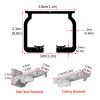 LZMZMQ Commercial Straight Curtain Track - 3/6/9/13/16/19 ft Long, Coffee Color Not Bendable Curtain Slider Rail with 8 Pulleys Per Meter, for Bedroom Hide Closet view 2
