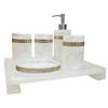 EKAYG Soap Dispenser, Liquid Hand Soap Pump European-Style Bathroom Mug Cup Brushing Cup Kit Bathroom Five-Piece Wash Set Lotion Dispenser view 1
