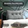 8 lbs Thickened Twin Wedge Pillow Headboard, College Dorm Bed Triangular Reading Pillow, Bed Bolster Pillow for Sitting in Bed, Dorm Bedding Essentials for Girls & Boys, Cordury Gray view 3