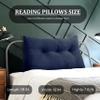 8 lbs Thickened Twin Wedge Pillow Headboard, College Dorm Bed Triangular Reading Pillow, Bed Bolster Pillow for Sitting in Bed, Dorm Bedding Essentials for Girls & Boys, Cordury Blue view 3