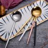 24 Piece Gold Silverware Set Service for 6 Durable Stainless Steel Wedding Home Kitchen Restaurant Cutlery Utensils Set Mirror Polished Include Knifes Teaspoons Forks and Spoons Delicate Tableware view 2