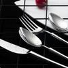60 Piece Silverware Set for 12 Flatware Sets 18/10 Stainless Steel Durable Home Kitchen Restaurant Wedding Cutlery Utensils Delicate Knifes Forks and Spoons Tableware Set Mirror Polished view 3