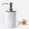 EKAYG Wall-Mounted 5Pcs Bamboo Bathroom Set Toilet Brush Holder Toothbrush Glass Cup Soap Dispenser Soap Dish Bathroom Accessories Dustproof view 3