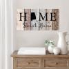 Alioyoit Old Fashioned Wood Pallet Sign Home Sweet Home Alabama State Rustic Wooden Wall Hanging Plaque Wall Sign Classical Wood Craft Sign for Patio Garden Wall Decor 12x24 Inch view 4