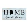 Alioyoit Decorative Wood Sign Plaque Home Sweet Home Alabama State Aesthetic Wood Craft Sign Wood Wall Hanging Sign Wall Hanging Sign Wall Decor for Lake House Deck 8x16 Inch view 1