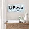 Alioyoit Decorative Wood Sign Plaque Home Sweet Home Alabama State Aesthetic Wood Craft Sign Wood Wall Hanging Sign Wall Hanging Sign Wall Decor for Lake House Deck 8x16 Inch view 4