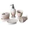 Ryakos Bathroom Accessories Sets European Retro 5-Piece Ceramic Bath Accessory Set Simple Style Bathroom Kit for Housewarming Gift Soap Dispenser Set (Color : Pink) view 1