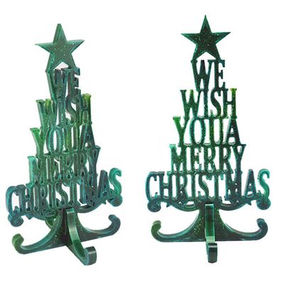 Beavorty Silicone Christmas Ornament Mold for DIY Epoxy Crafting Delicate Letter Design for Holiday Decor and Unique