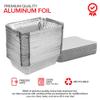 2 Lb Small Aluminum Pans with Lids (100 Pack) Foil Pan + Cardboard Lid, Disposable Cookware, Takeout Trays with Lids - to Go Disposable Food Containers for Restaurants & Catering, Stock Your Home view 2