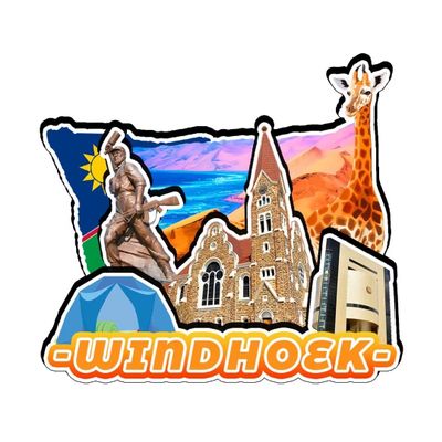 Windhoek Namibia Fridge Magnet Wooden Magnet Art Souvenirs Creative Collection Handmade Travel Home Office Gifts Landscape Refrigerator Decor 11140