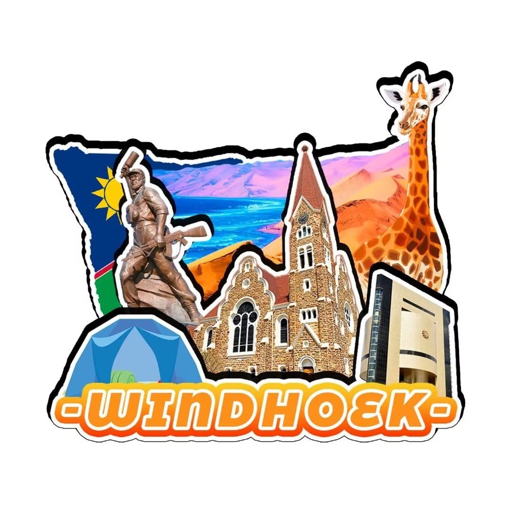 Windhoek Namibia Fridge Magnet Wooden Magnet Art Souvenirs Creative Collection Handmade Travel Home Office Gifts Landscape Refrigerator Decor 11140