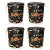 Halloween Trick or Treat Tin Bucket, Black Tin Pails with Handle, 4 Pack view 1