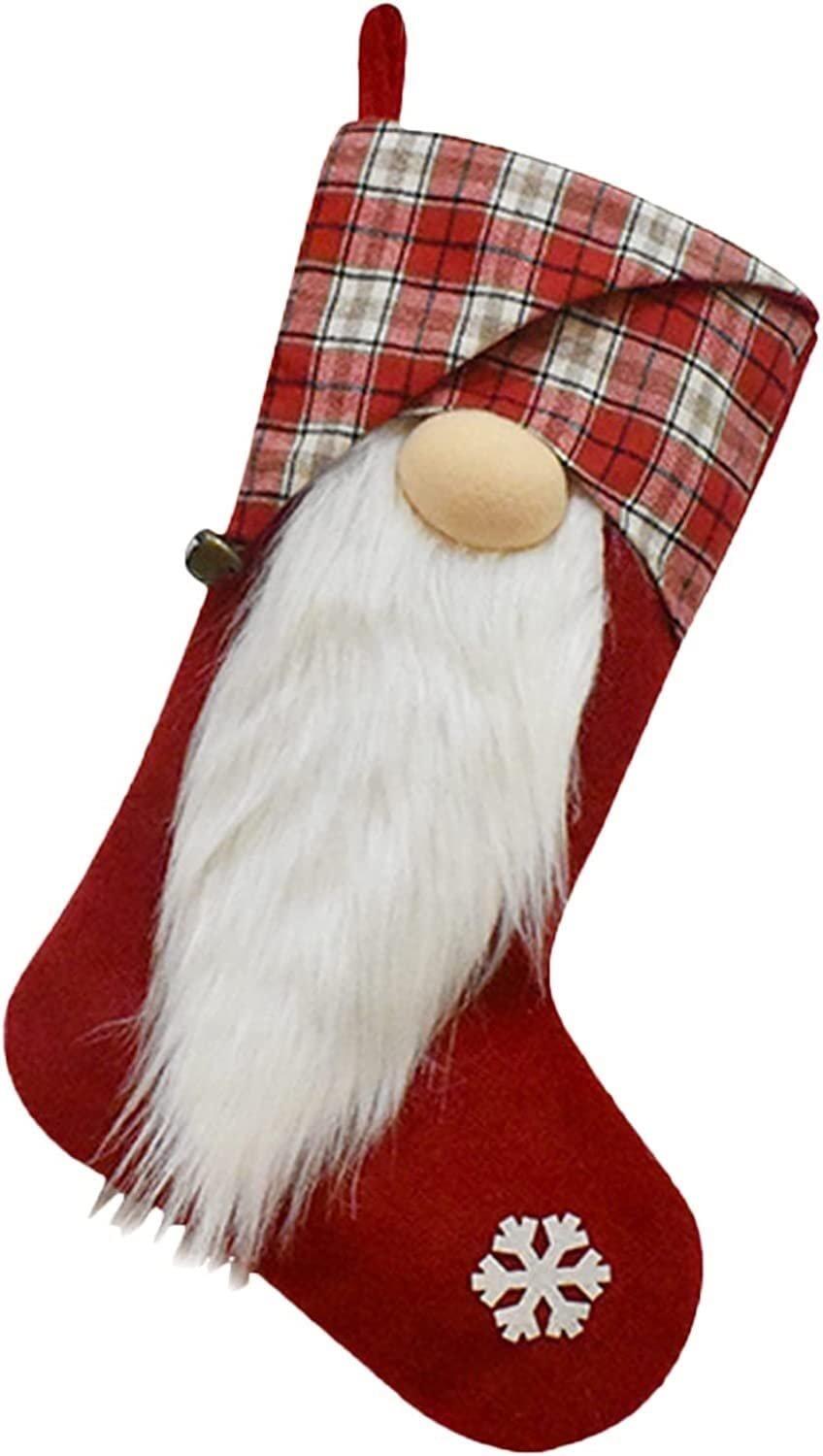 Christmas Stocking,Hanging Beads for Doorways 70's Big Stockings Candy Gift Socks Christmas Decorations Home Holiday Christmas Party Decorations Plastic Ornament Hooks Clear