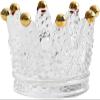 YQBUER Crown Candlestick Crystal Ashtray High Borosilicate Glass Practical Tea Light Stand Gift Wedding Candle Holder (Color : A) view 1