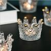 YQBUER Crown Candlestick Crystal Ashtray High Borosilicate Glass Practical Tea Light Stand Gift Wedding Candle Holder (Color : A) view 3