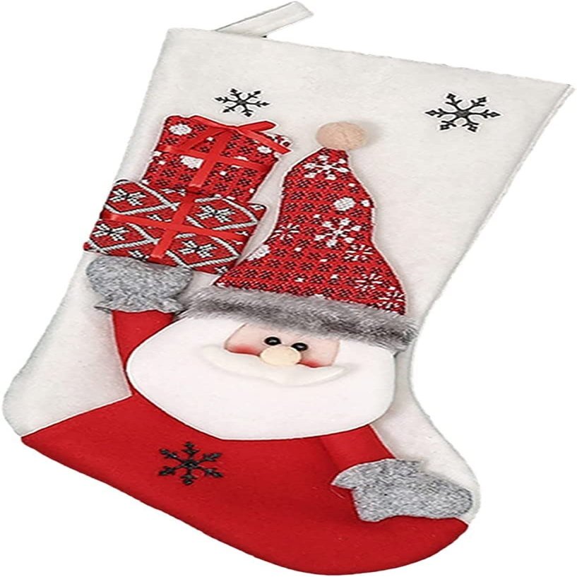 Christmas Stocking,Garland Holder for Stairs Candy Gifts Socks Personalized Fireplace Stocking Plush Christmas Home Decorations and Party Accessory for Kids Family Painted Glass Window Hangings Kids