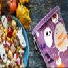 Halloween Trick or Treat Tin Bucket, Purple Tin Pails with Handle, 4 Pack view 2