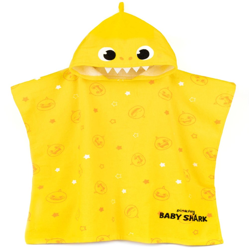 Baby Shark Towel Poncho Kids Yellow Children Song Beach Bath Towel