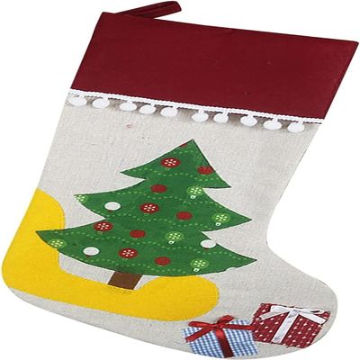 Christmas Stocking,Gnome Ornament Set of 3 Christmas Socks 18" Large Plush Christmas Socks Gift Bags and Ornaments for Fireplace Indoor Festive Christmas Party Plain Ceramic Ornaments to Decorate