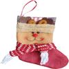 Christmas Stocking,Glass Ribbon Candy Decoration Christmas Stockings Hanging Stockings for Fireplace Tree Decor Sock Bag Candy Pouch Bag with Santa Snowman Penguin Car Accessories view 1
