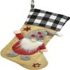 Christmas Stocking,Spotlight Mirror Ball Candy Gifts Socks Personalized Fireplace Stocking 3D Plush Christmas Home Decorations and Party Accessory for Kids Family Twig Garland with Lights Plug in view 1