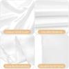 12 Pack Satin Polyester Tablecloth Wedding Rectangle Table Cloth Bright Silk Tablecloth Smooth Fabric for Wedding Banquet Party Event Birthday Party Celebration Anniversary Table Decor(57"x108",White) view 4