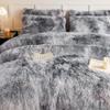 chovy Faux Fur Tie-Dyed Black White Gray Colorful Comforter Sets King - 3PC Bed Set Ultra Soft Plush Flannel Velvet Fluffy Fuzzy BeddingComforter x 1 Pillowcases x 2 view 3