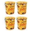 Halloween Trick or Treat Tin Bucket, Yellow Tin Pails with Handle, 4 Pack view 1