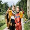 Halloween Trick or Treat Tin Bucket, Yellow Tin Pails with Handle, 4 Pack view 3