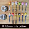 HENWAFX Fruit Fork, Cute Set of 6 Fruit Forks with Holder Stainless Steel Food Pick Forks for Home (Cartoon+ fairy princess) view 2
