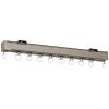 LZMZMQ Commercial Straight Curtain Track - 3/6/9/13/16/19 ft Long, Coffee Color Not Bendable Curtain Slider Rail with 8 Pulleys Per Meter, for Bedroom Hide Closet view 1