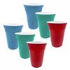 6 Pc Party Cups Break Resistant Plastic Tumbler Beverage Drinking PDQ Reusable view 2