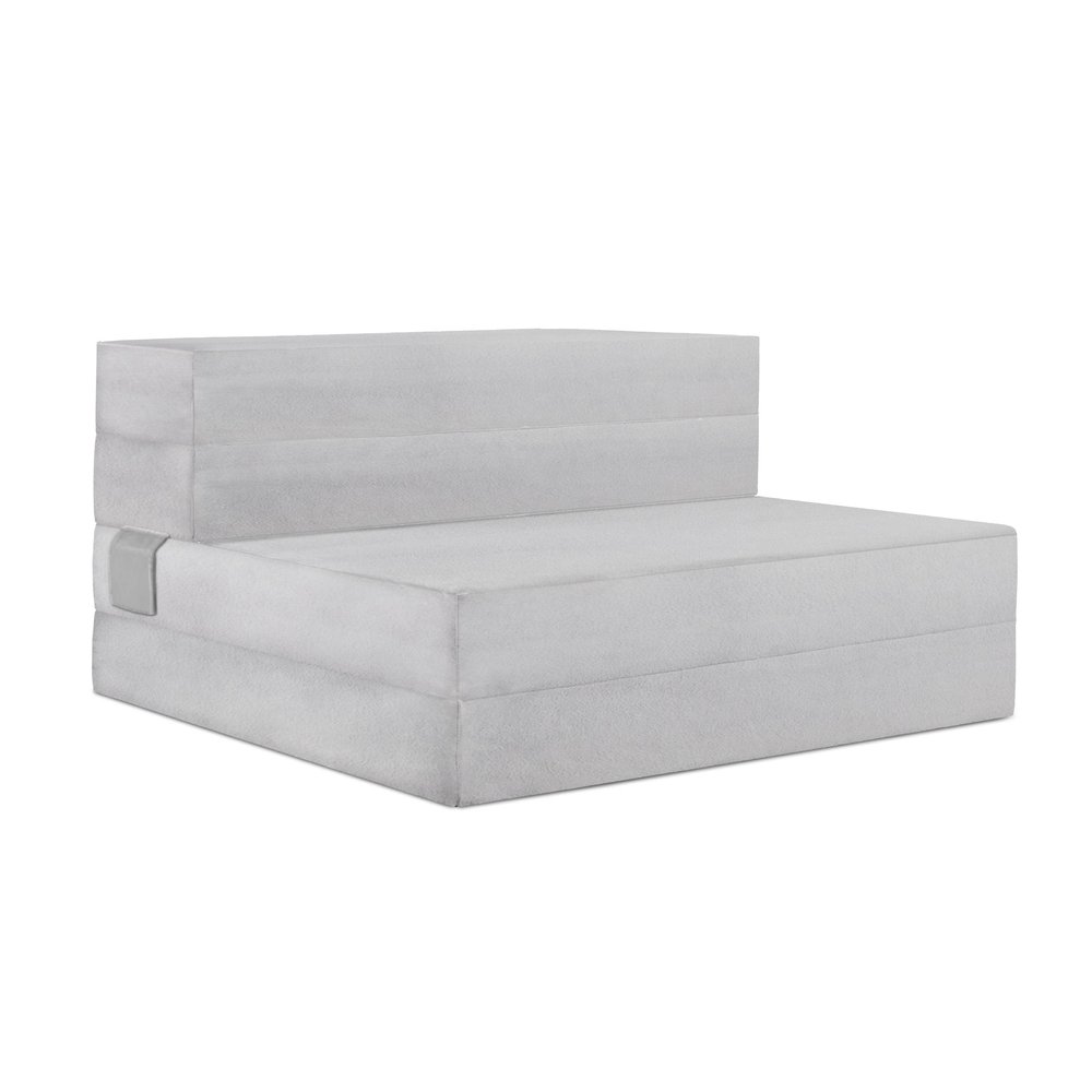 Heyward 4.5 Trifold Sofa + Mattress | Twin XL Size | Portable Certi PUR-US Certified Firm Foam Folds Into Couch | Washable Panne Velvet Material w/Non-Slip Base | 78L x 38W x 4.5H
