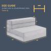 Heyward 4.5 Trifold Sofa + Mattress | Twin XL Size | Portable Certi PUR-US Certified Firm Foam Folds Into Couch | Washable Panne Velvet Material w/Non-Slip Base | 78L x 38W x 4.5H view 2