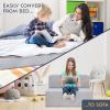 Heyward 4.5 Trifold Sofa + Mattress | Twin XL Size | Portable Certi PUR-US Certified Firm Foam Folds Into Couch | Washable Panne Velvet Material w/Non-Slip Base | 78L x 38W x 4.5H view 3