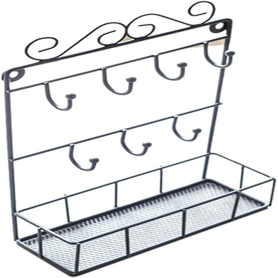 ALHJ Iron Jewelry Storage Rack Hairpin Wall Hanging Necklace Earrings Earrings Bracelet Jewelry Creative Hanger (Color : OneColor)