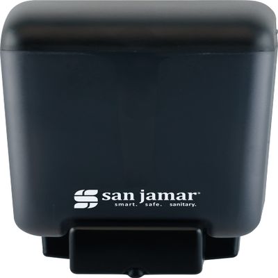 San Jamar Classic Soap Dispenser for Public Restrooms, Manual, Wall Mounted, Refillable, Plastic, 30 Ounce Capacity, Black Pearl (Pack of 6)