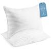 Beckham Hotel Collection Shredded Memory Foam Pillow 2-Pack Queen | Adjustable Fill Cooling Bed Pillows for Side, Back & Stomach Sleepers view 1