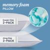 Beckham Hotel Collection Shredded Memory Foam Pillow 2-Pack Queen | Adjustable Fill Cooling Bed Pillows for Side, Back & Stomach Sleepers view 3