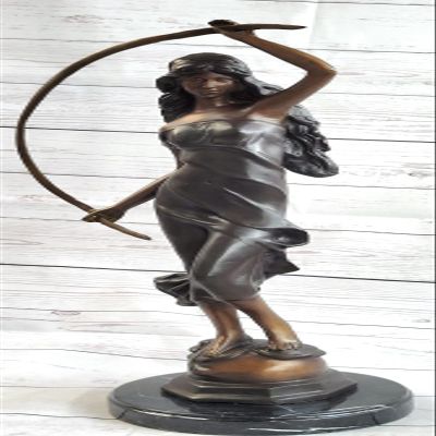 EUROPEAN BRONZE Art Nouveau Moreau Rare Pendule Sculpture Bronze Statue Dore HORLOGE SUPBERB Decorative Real Artwork Decor