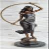 EUROPEAN BRONZE Art Nouveau Moreau Rare Pendule Sculpture Bronze Statue Dore HORLOGE SUPBERB Decorative Real Artwork Decor view 2