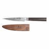 Cangshan HAKU Series 5-Inch Serrated Utility Knife with Sheath, Forged X-7 Damascus Steel, 501080 view 2