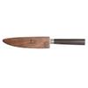 Cangshan HAKU Series 5-Inch Serrated Utility Knife with Sheath, Forged X-7 Damascus Steel, 501080 view 3