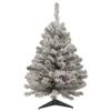 Northlight Pre-Lit Medium Heavily Flocked Madison Pine Artificial Christmas Tree Multi Lights, 3', Green view 1