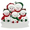 CHEERZEER CUSTOMIZE Grandparents and 3 Grandkids Christmas Ornament Personalized, Our Grandkids Ornament, Grandma Grandpa and Grandchildren view 2